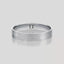 [18K White Gold][Platinum] Matte Flat Wedding Band 4mm by Dorah in 14k White Gold, top view animation.