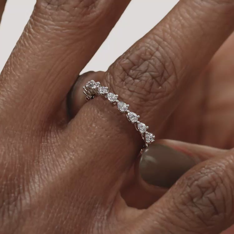 East West Pear Eternity Band