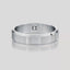 [18K White Gold][Platinum] Beveled Wedding Band 5mm by Dorah in 14k White Gold, top view animation.