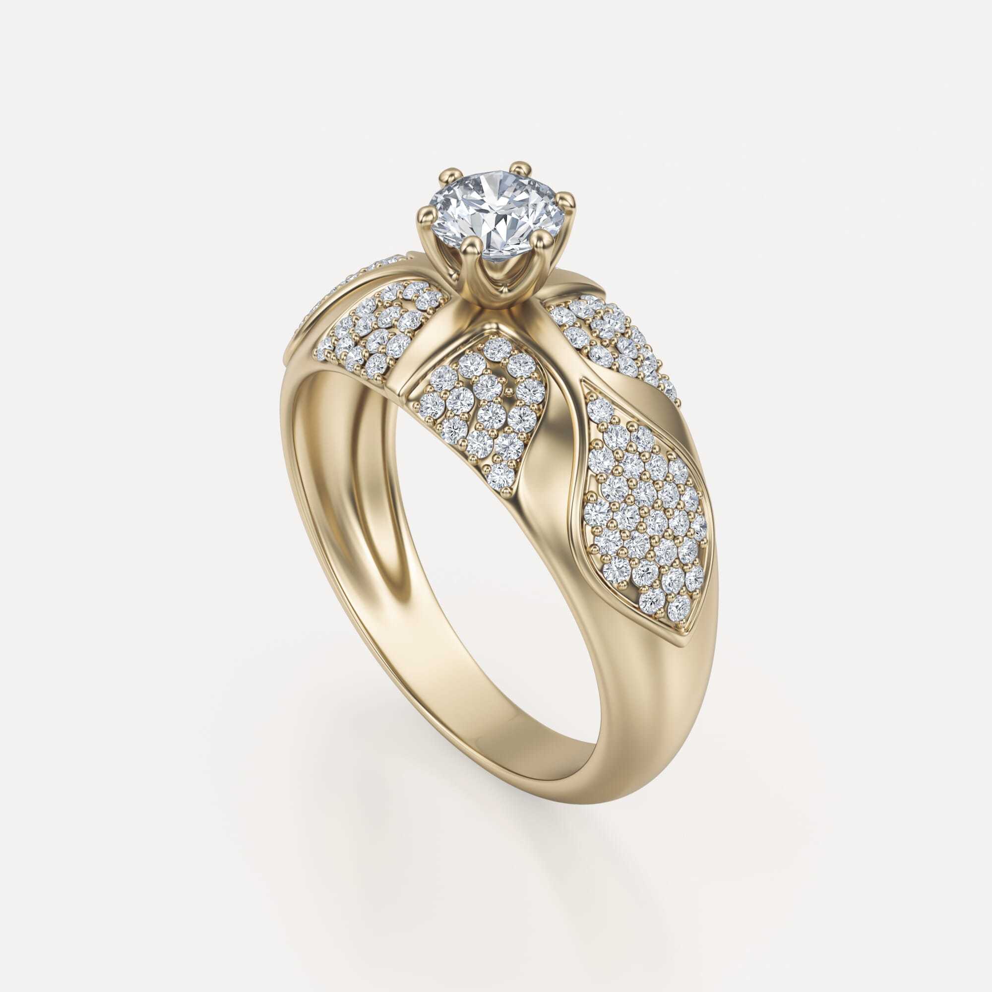Two -Tone Diamond Gold Rings SDR864 -Best Prices N Designs| Surat Diamond  Jewelry