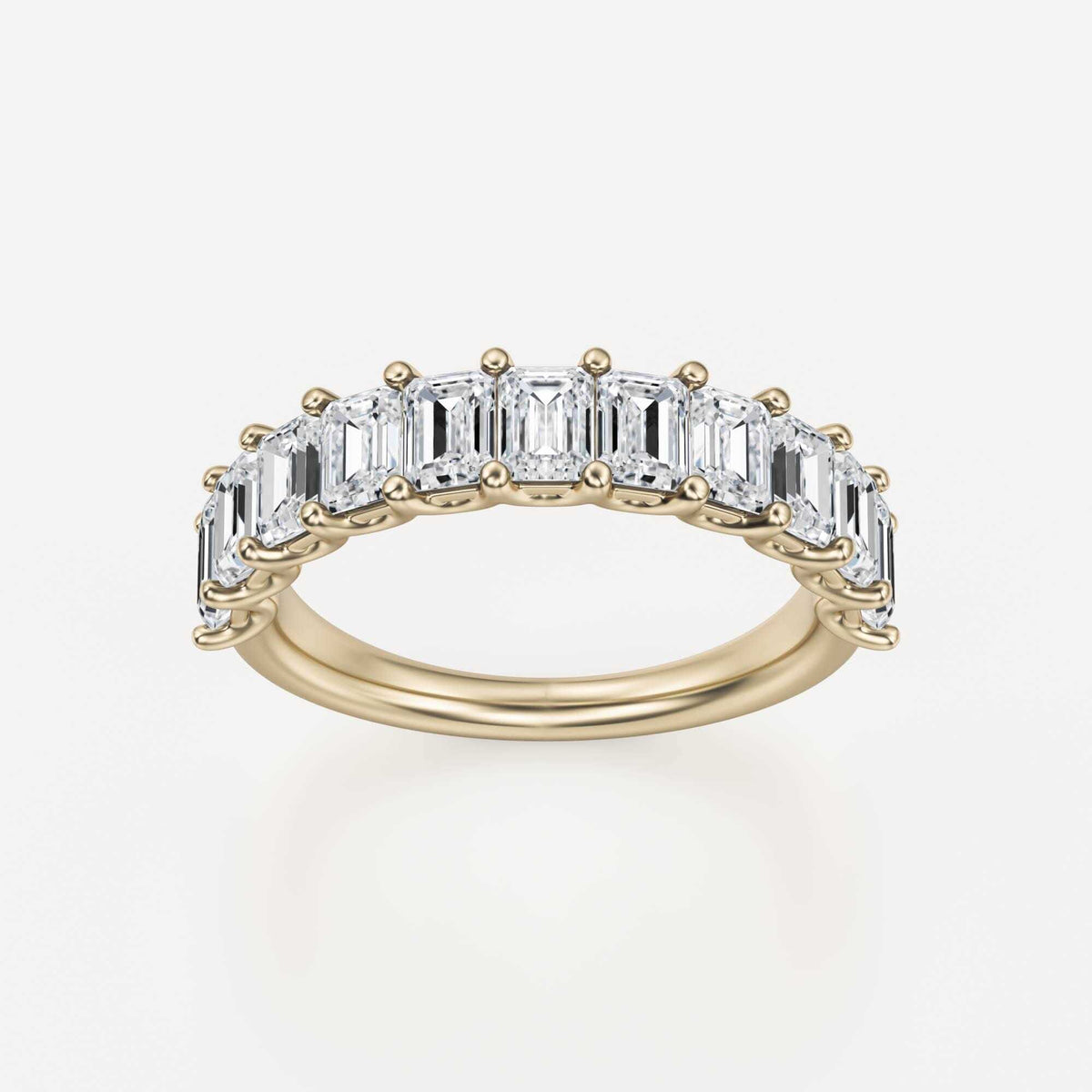 Vecili | Emerald Cut Lab Grown Diamond Wedding Band