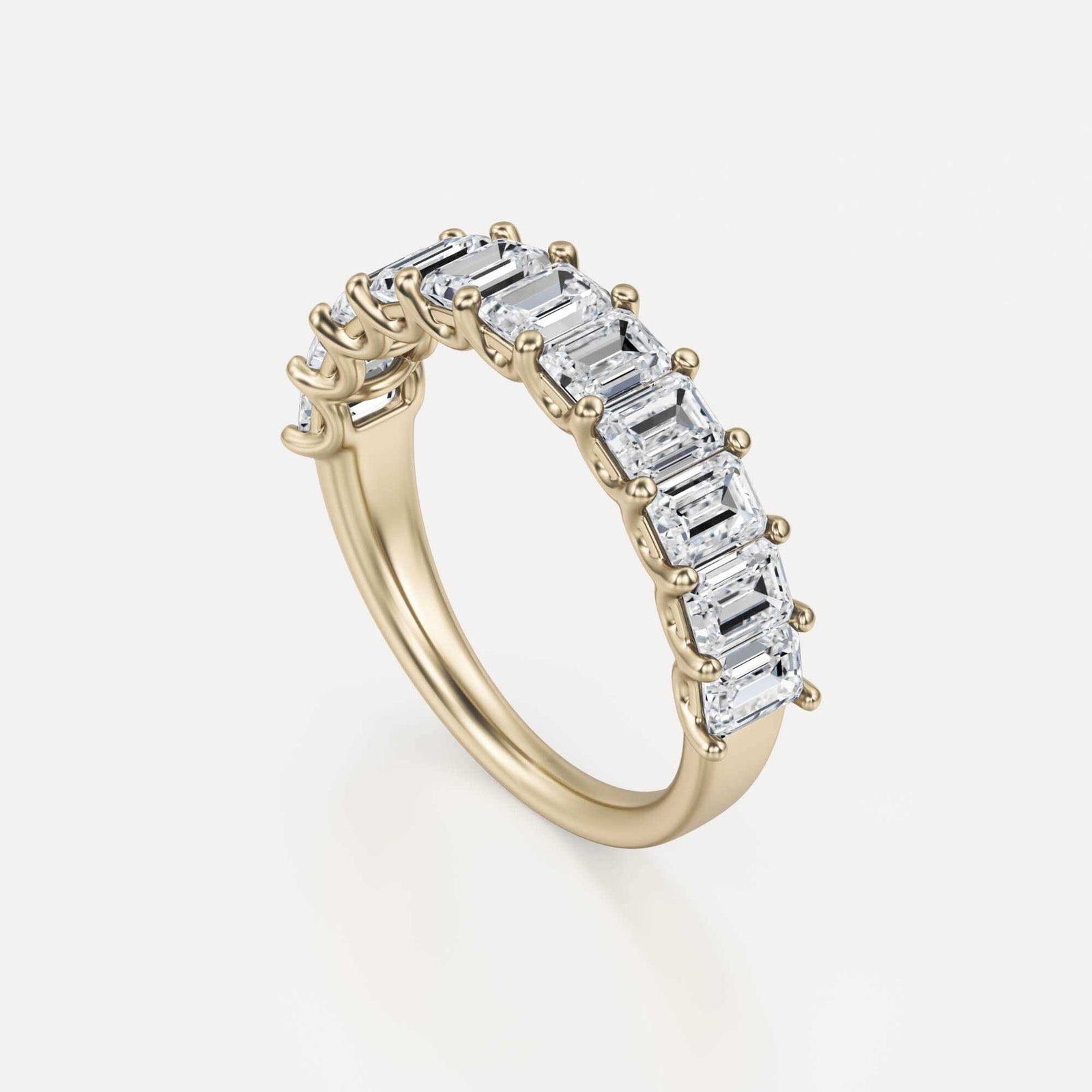 Vecili | Emerald Cut Lab Grown Diamond Wedding Band